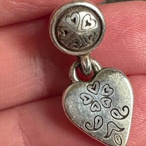 Brighton Silver Heart Drop Earrings